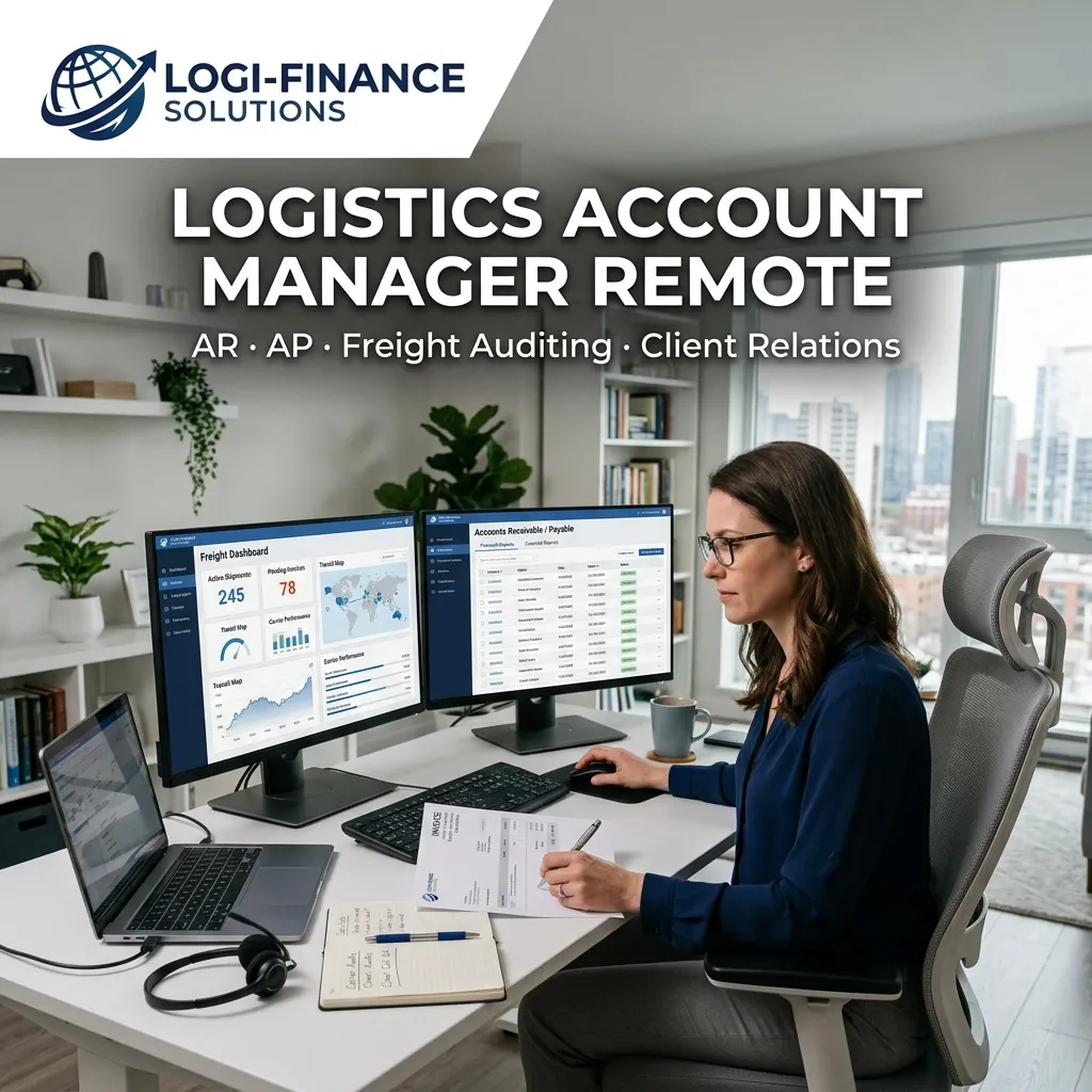 logistics account manager remote managing freight invoicing accounts receivable and client relations for US logistics companies